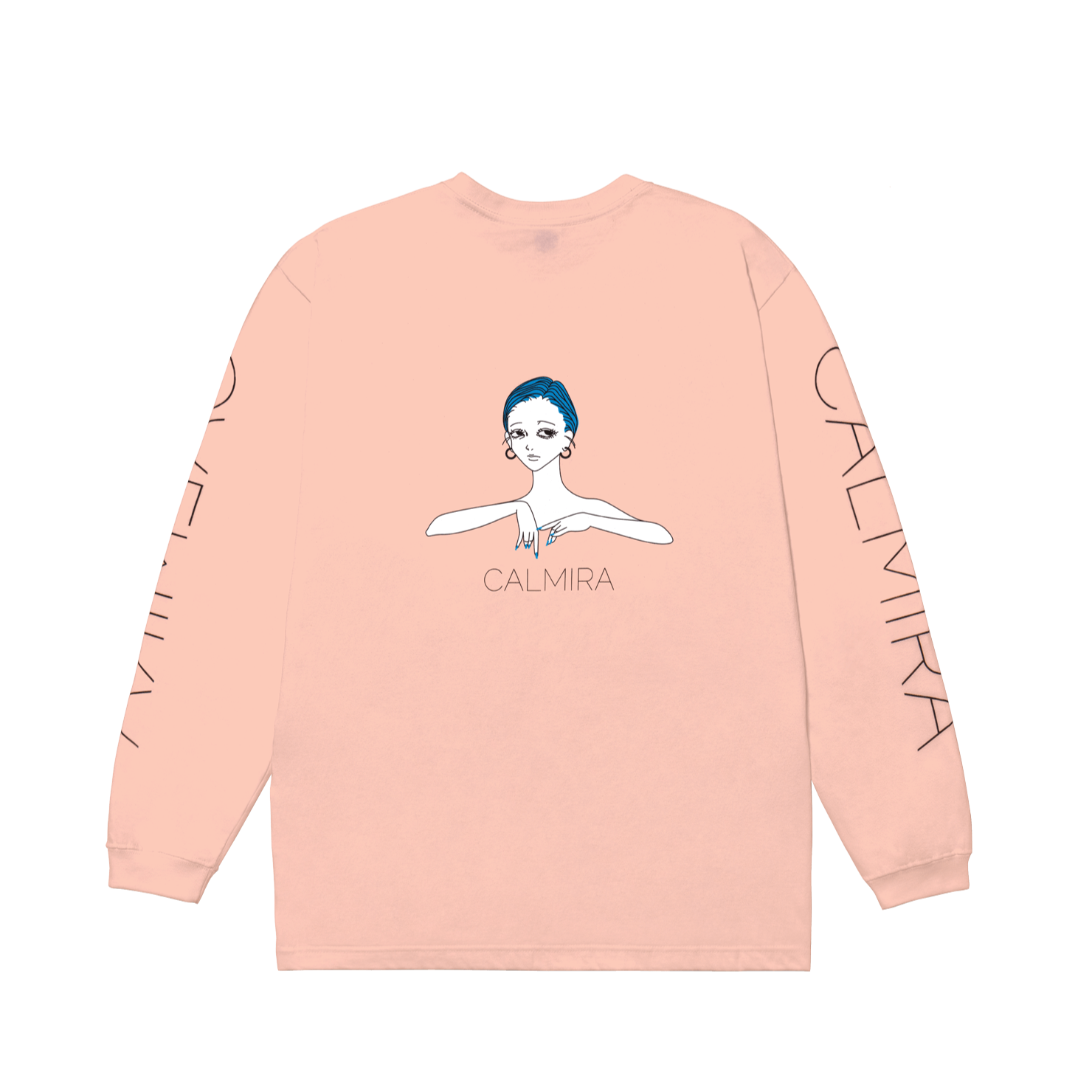 青髪 Long Sleeve T-Shirt type-B RED