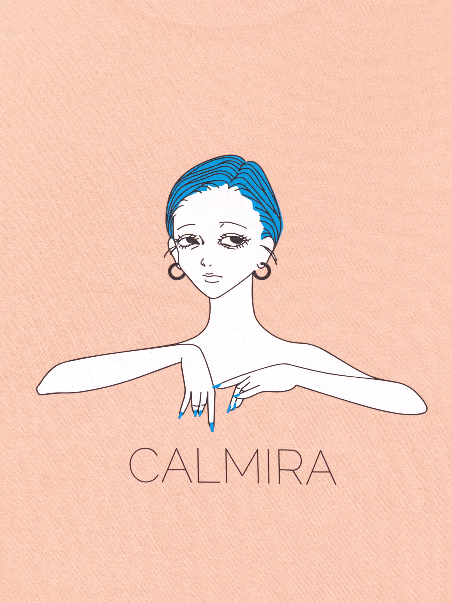 青髪 Long Sleeve T-Shirt type-A RED